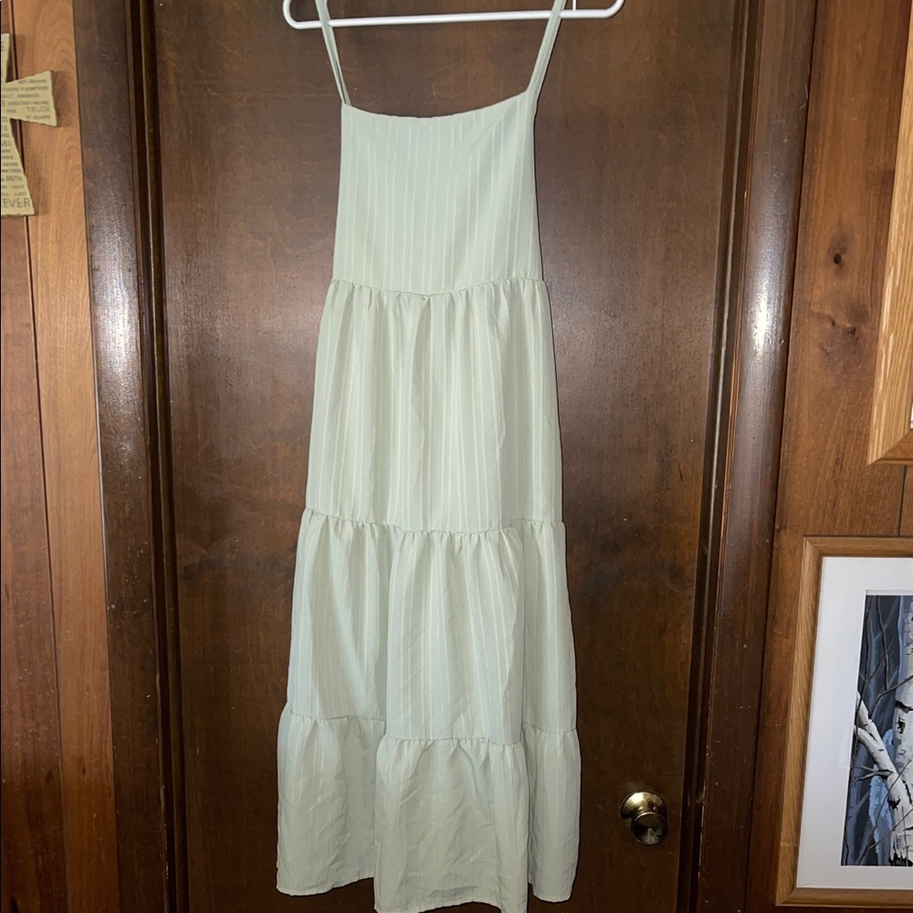 Elegant Mint Tiered Sundress